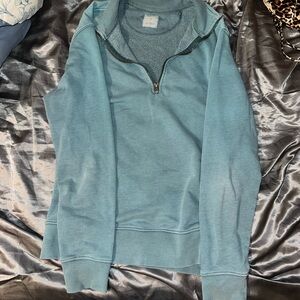 Blue Quarter-Zip Pullover